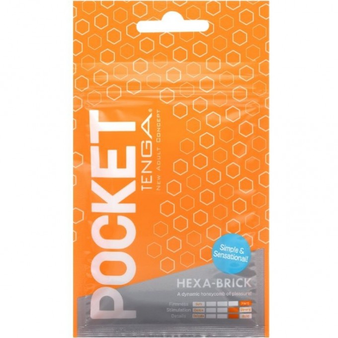 Мастурбатор TENGA POCKET HEXA-BRICK POT-004